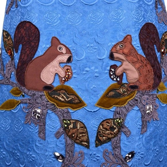 DOLCE & GABBANA Jacquard Skirt  with Crystals - Picture 4 of 5